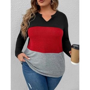 SHEIN Plus Sized Winter Long Sleeve Casual Blouse size 2XL